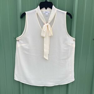Women's Sleeveless Lightweight Blouse Top Shirt Size L
